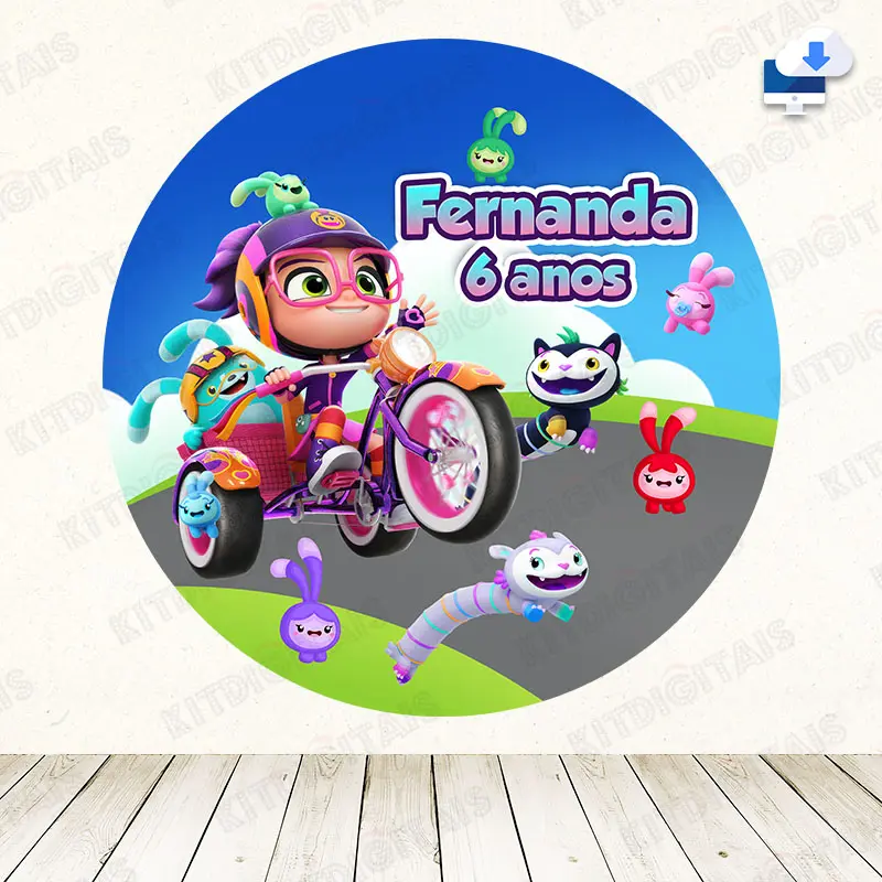 Abby Hatcher Painel Digital Aniversário Infantil Mod1 - Com Nome