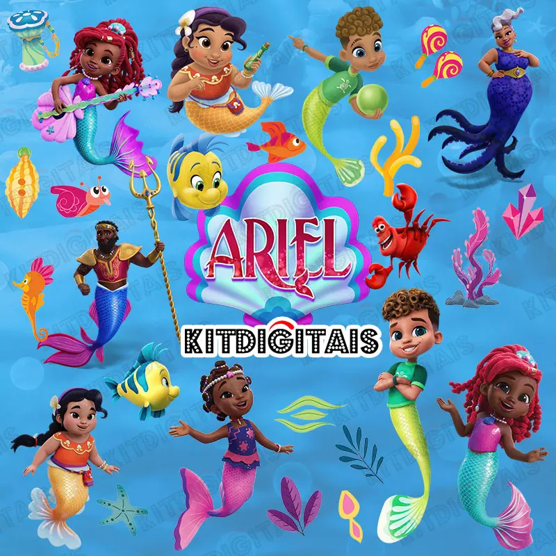 Kit Digital Ariel Contos da Pequena Sereia Kit Digital Ariel Contos da Pequena Sereia