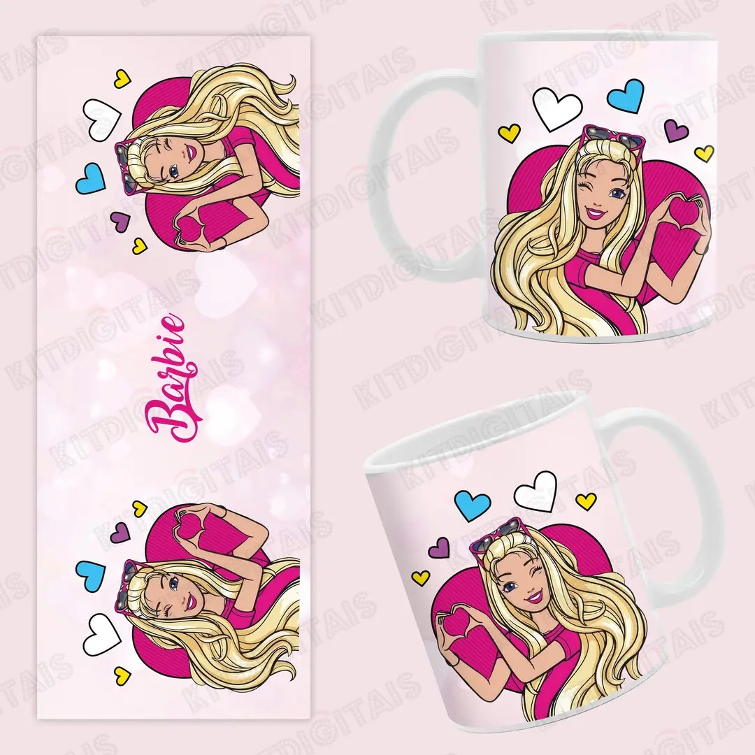 Barbie Love Arte Caneca Personalizada