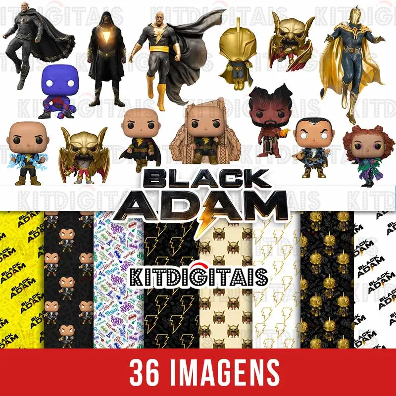 kit Digital Adão Negro Clipart