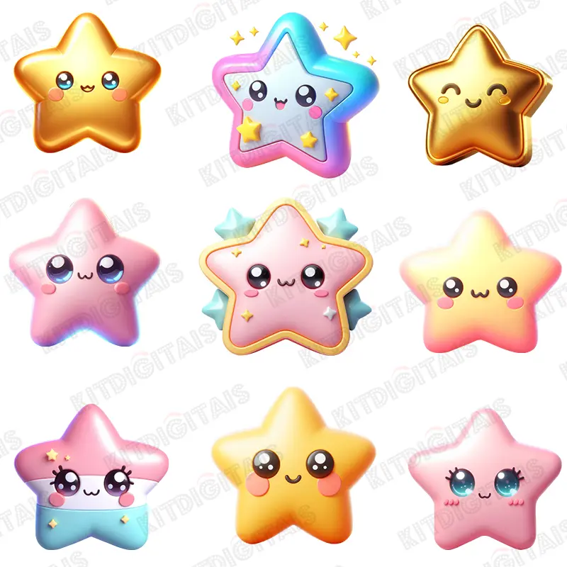 Estrelas Cut Pop Png