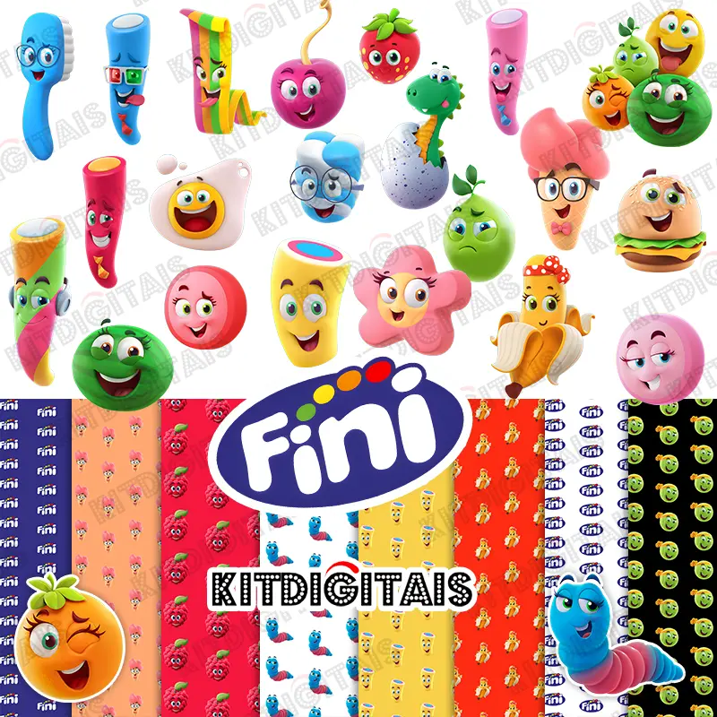 Kit Digital Fini Png e Papéis Digitais Kit Digital Fini Png e Papéis Digitais