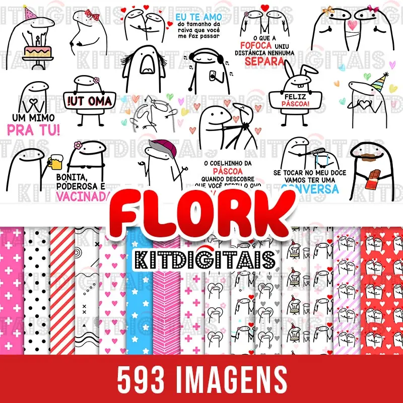 Kit Digital FLORKS - Memes e Signos