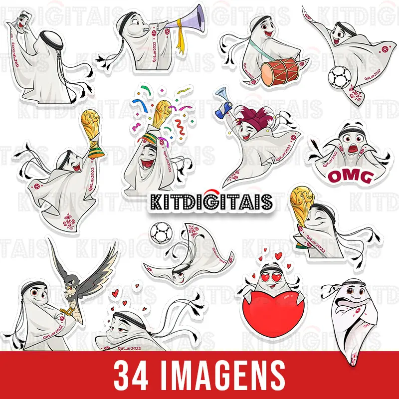 Kit Digital Mascote Laeeb Copa do Mundo 2022 Kit Digital Mascote Laeeb Copa do Mundo 2022