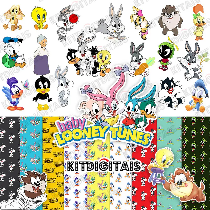 Kit Digital Looney Tunes Baby e Papéis Digitais