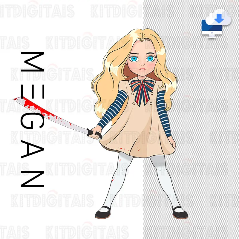 Arquivo Digital M3gan Clipart Megan Png Aquarela Mod1