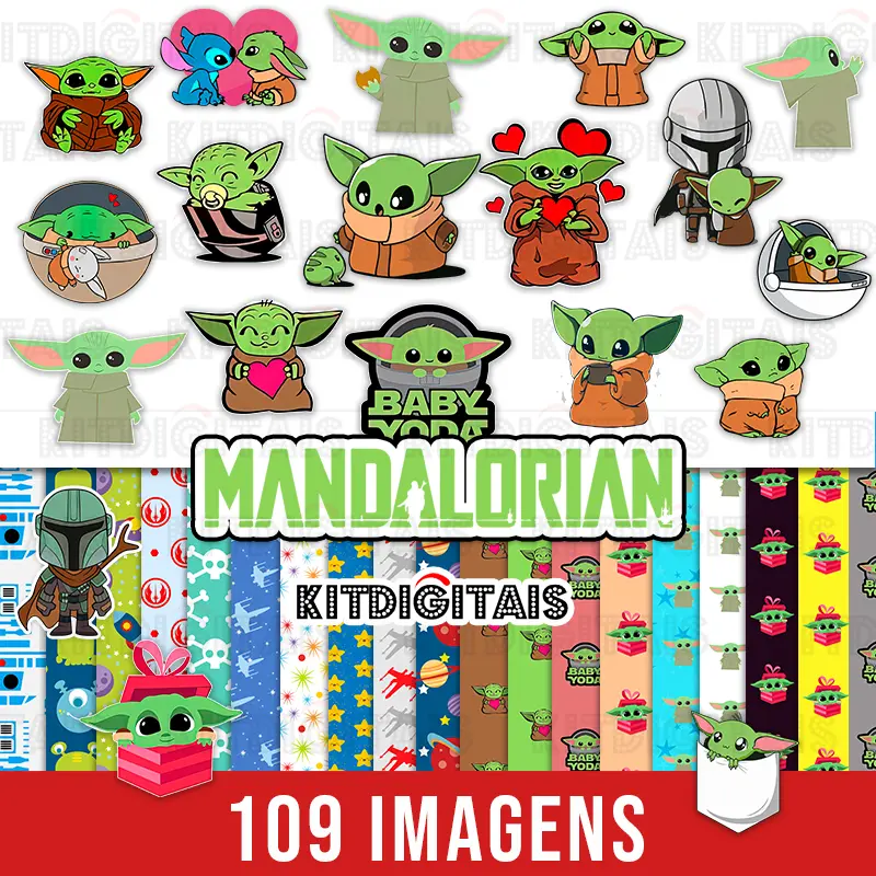 Kit Digital Mandalorian Baby Yoda