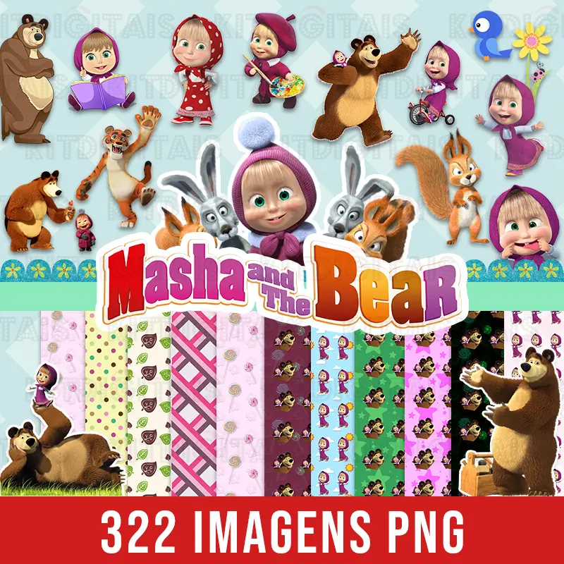 Kit Digital Masha e o Urso