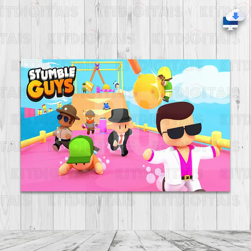 Stumble Guys Painel Festa Aniversário Infantil