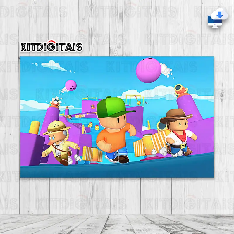 Stumble Guys Painel Festa Aniversário Infantil