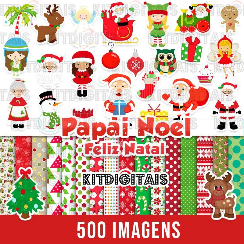 kit Digital Papai Noel Feliz Natal