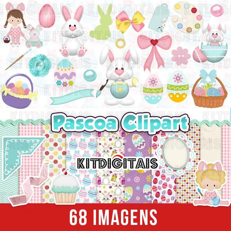kit Digital Pascoa Clipart Png