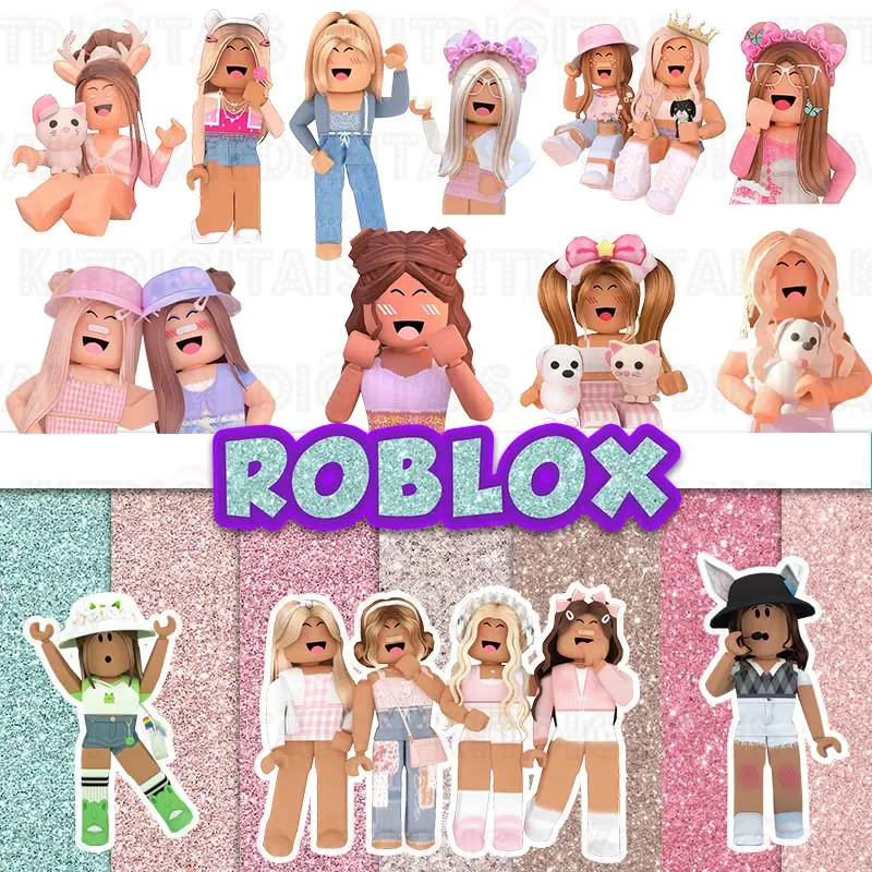 Painel Roblox Menina Promocional Banner Displays Enfeite