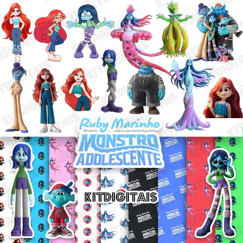 kit Digital Ruby Marinho Monstro Adolescente kit Digital Ruby Marinho Monstro Adolescente