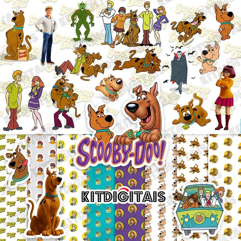 Kit Digital Scooby Doo Clipart Papeis Digitais
