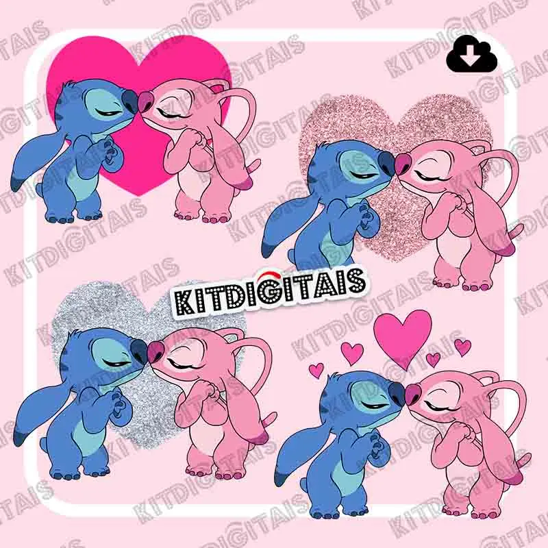 Stitch Rosa Angel Lovers