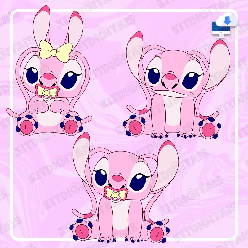 Stitch Rosa Png