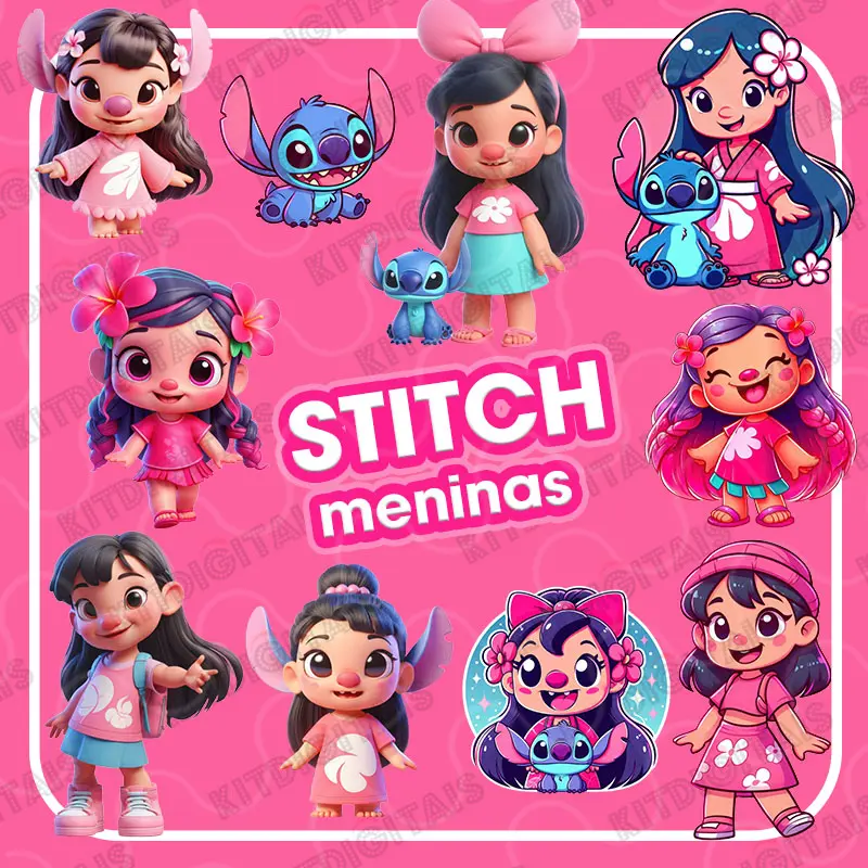 Kit Digital Stitch Png Cute Girls