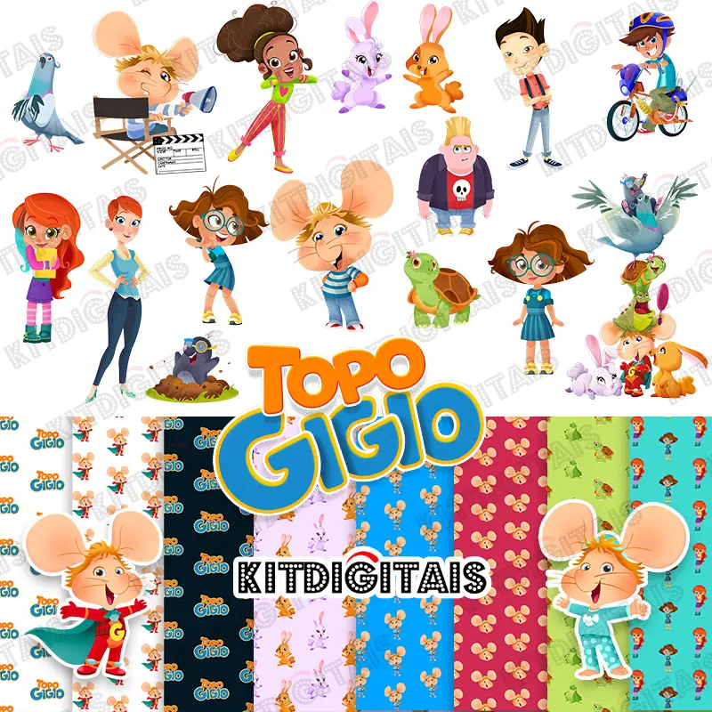 Kit Digital Topo Gigio e Papeis Digitais