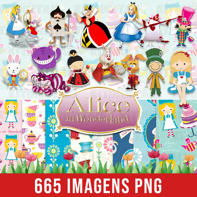 Kit Digital Alice no País das Maravilhas