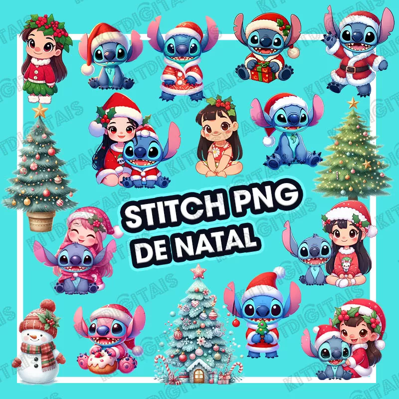 Kit Digital Stitch e Angel de Natal