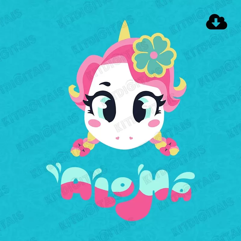 Unicórnio Kawaii Aloha