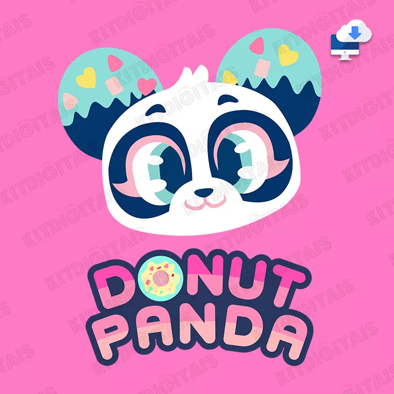 Panda Donuts Cute Png Arquivo Digital Mod4