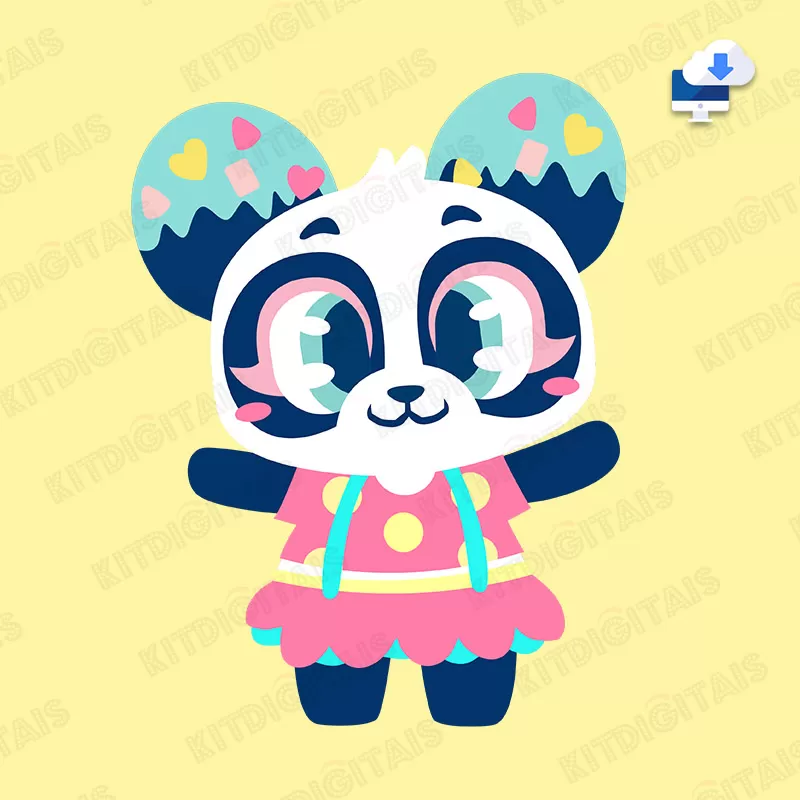 Panda Donuts Cute Png Arquivo Digital Mod6