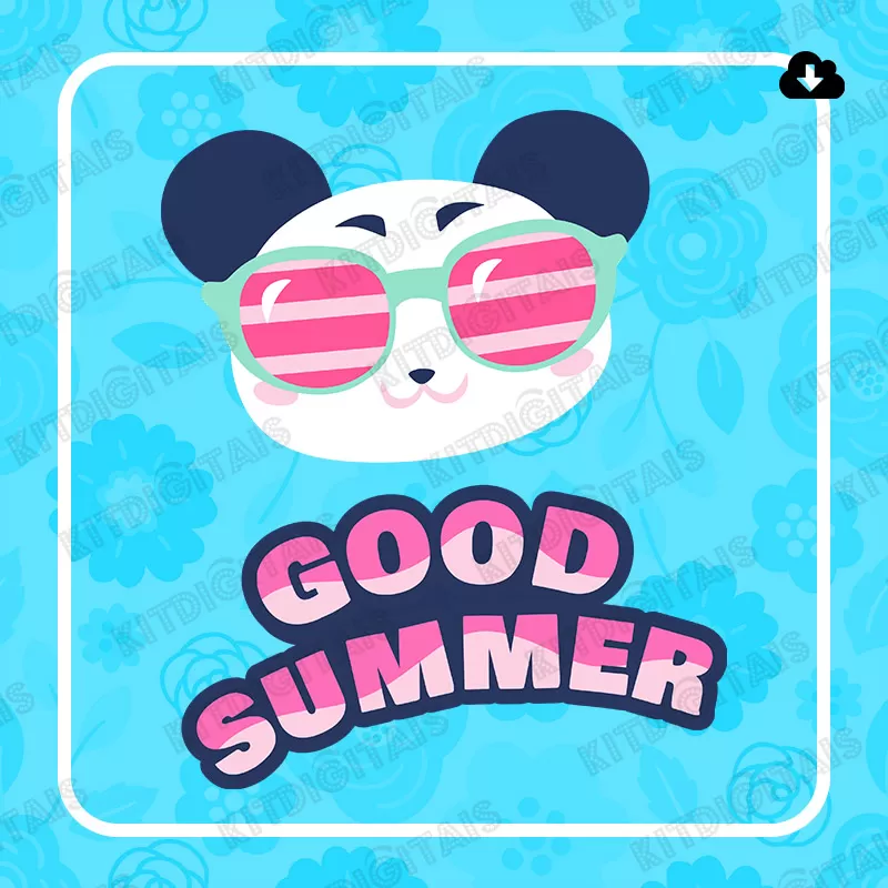 Panda Summer Clipart Png