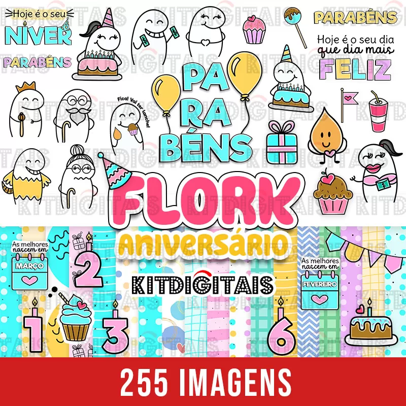 Kit Digital Flork Aniversário