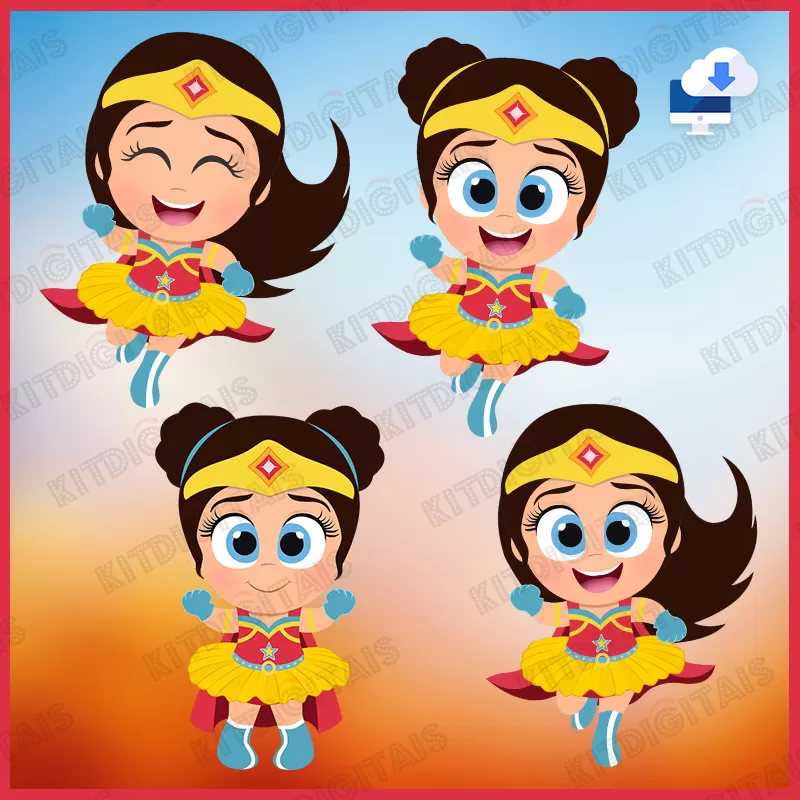 Mulher Maravilha Menina Cut Girls