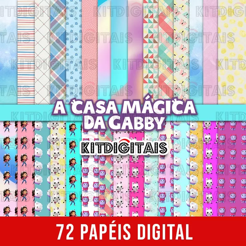 A Casa Mágica da Gabby Papéis Digitais