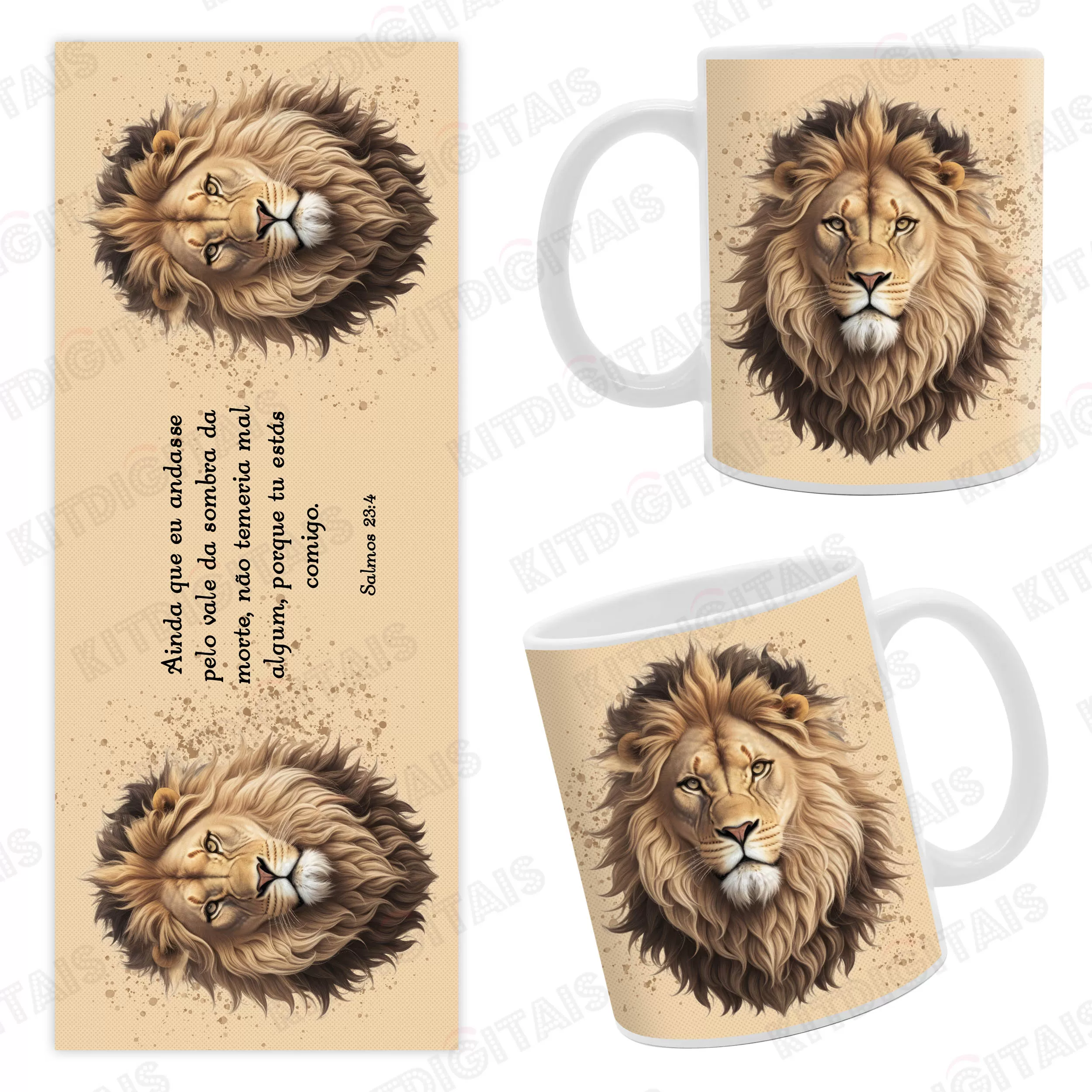Leão de Juda Arte Caneca Personalizada