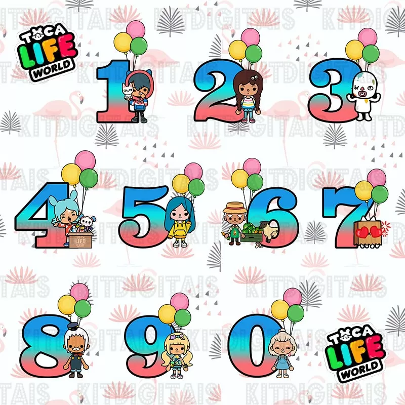 Toca Life World Arquivo Digital Números