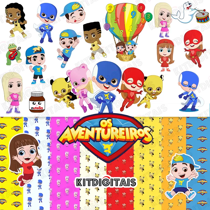 Kit Digital Os Aventureiros e Papéis Digitais