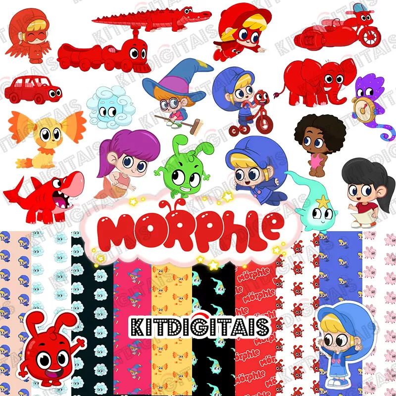 Kit Digital Família Morphle e Papéis Digitais