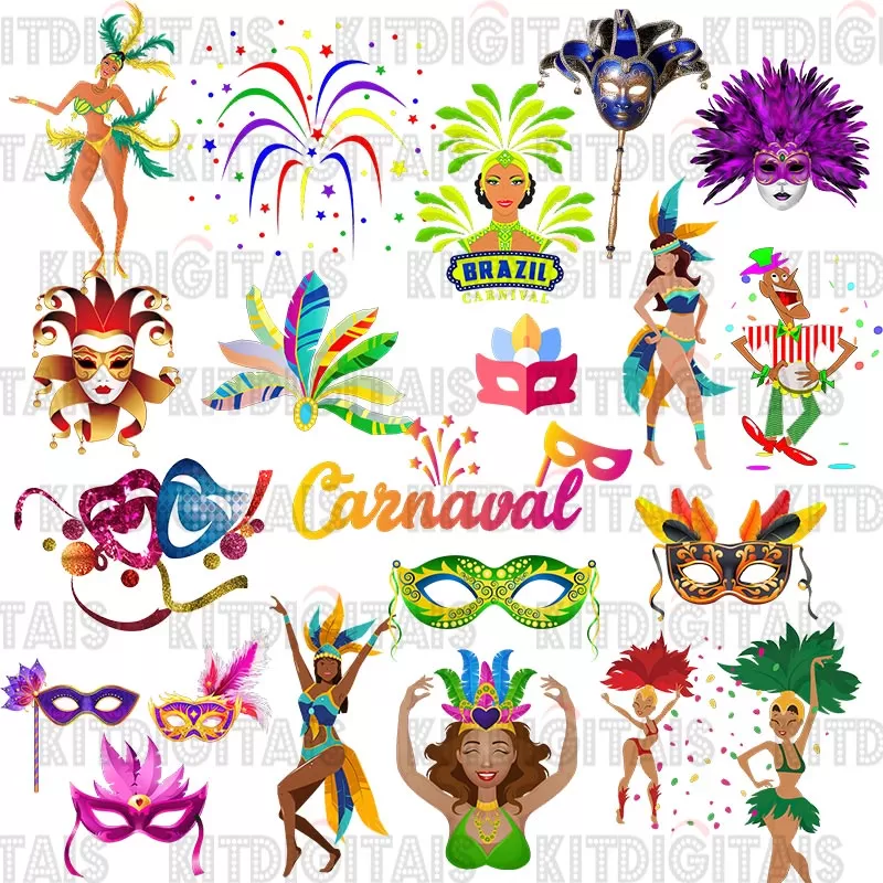 Kit Digital Carnaval Clipart