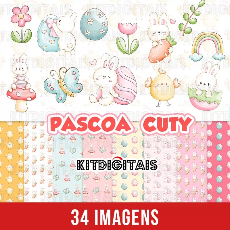 Kit Digital Pascoa Cuty
