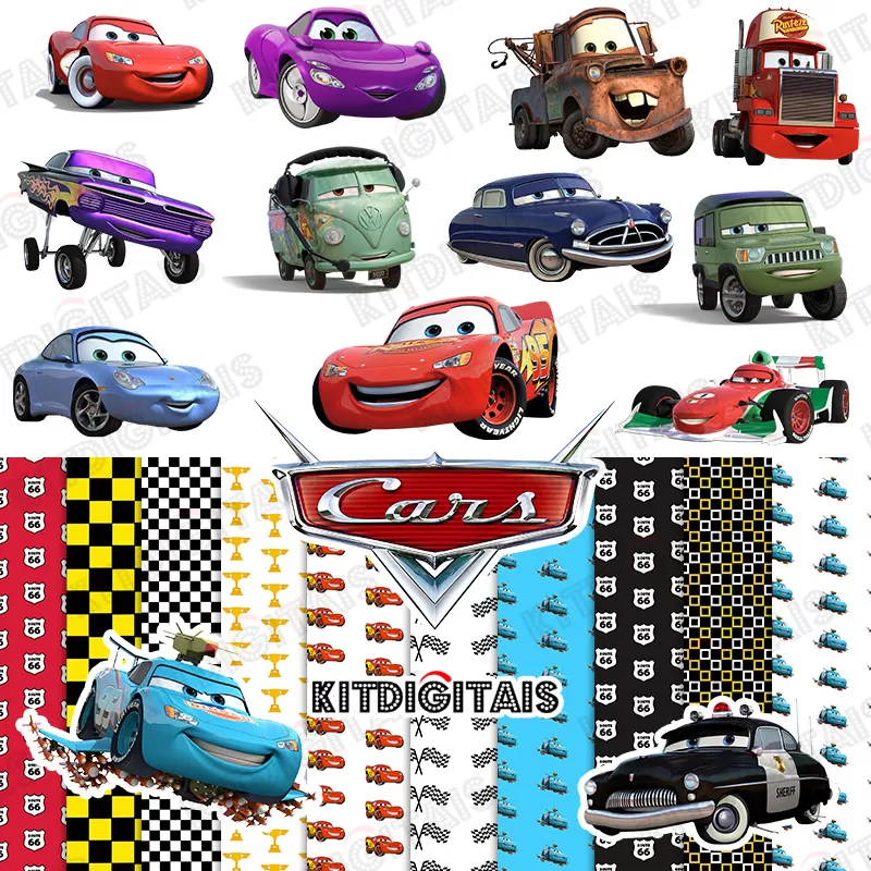 Kit Digital Carros Disney
