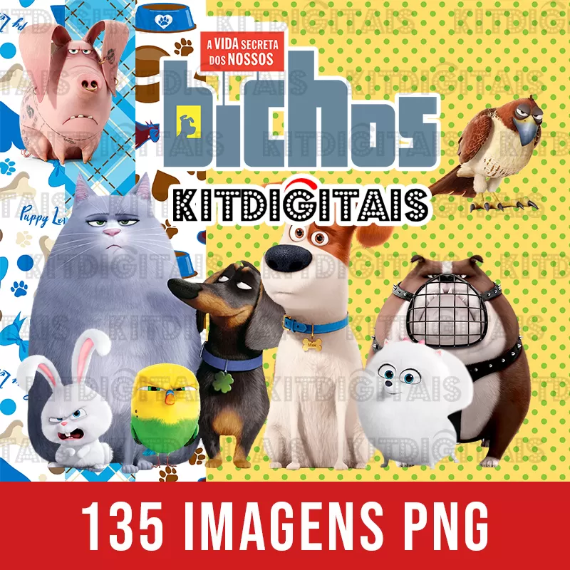 Kit Digital Pets a vida secreta dos bichos
