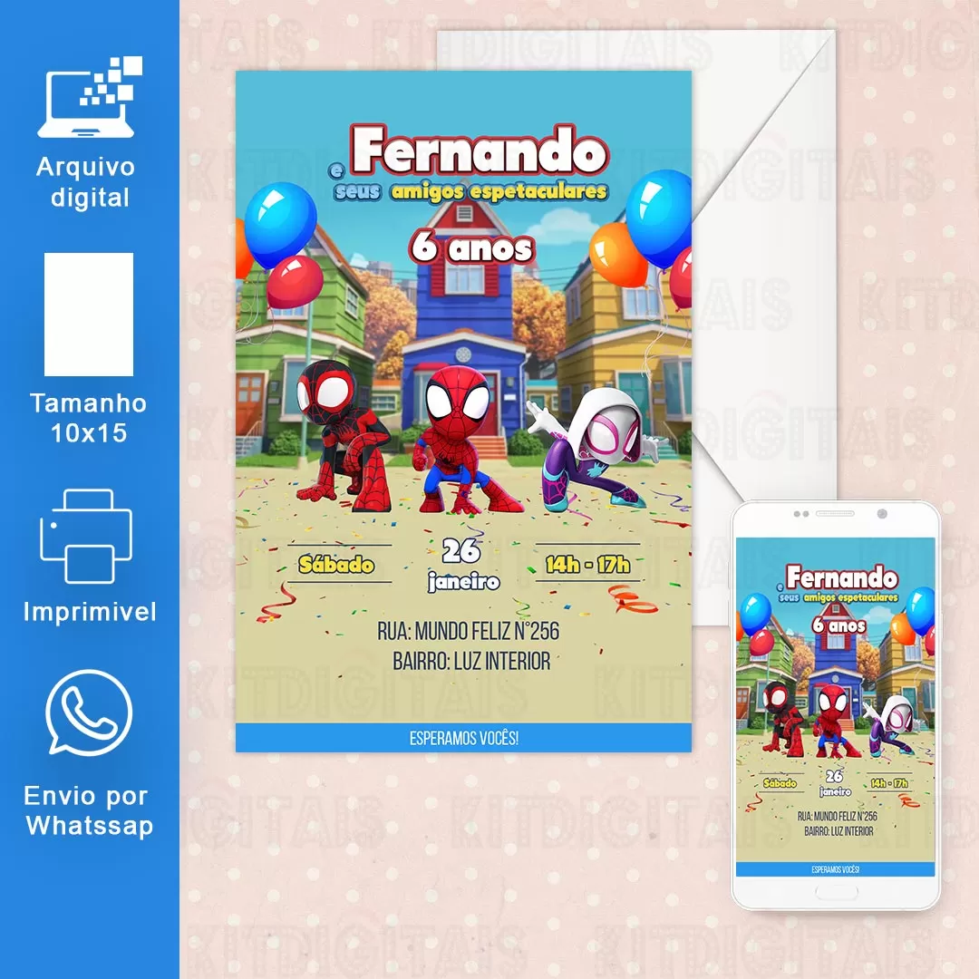 Convite Digital Spidey