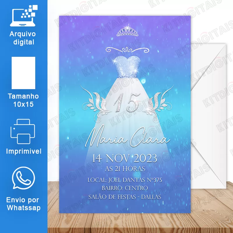 Convite Aniversário Quinze Anos M5