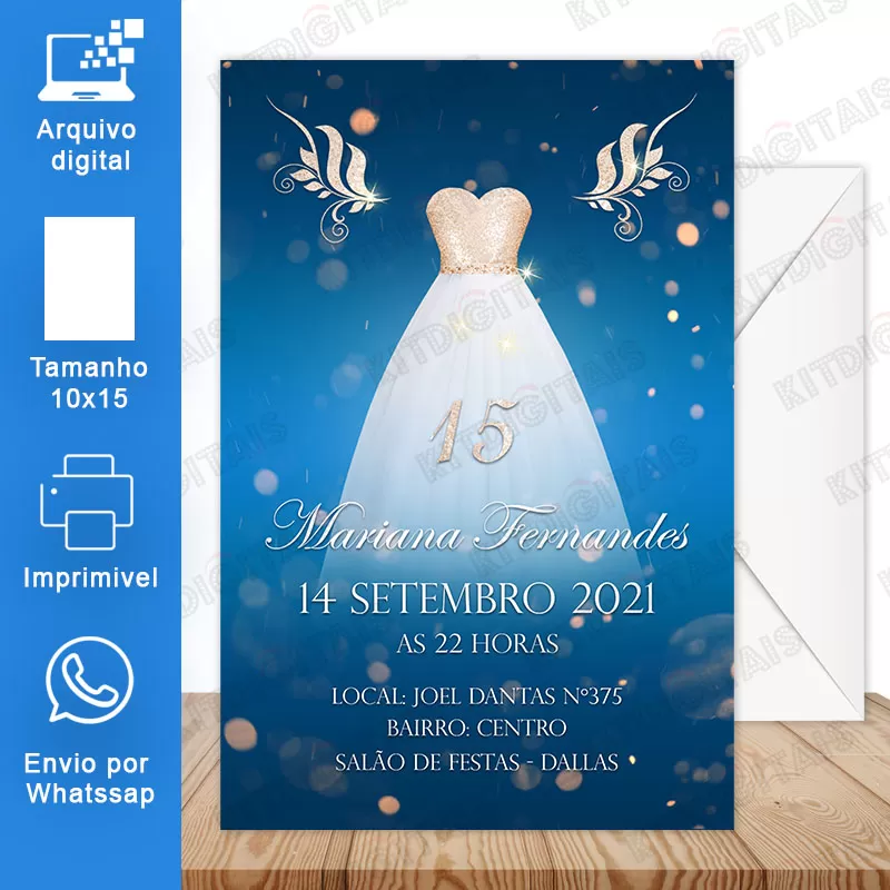 Convite Aniversário Quinze Anos M6