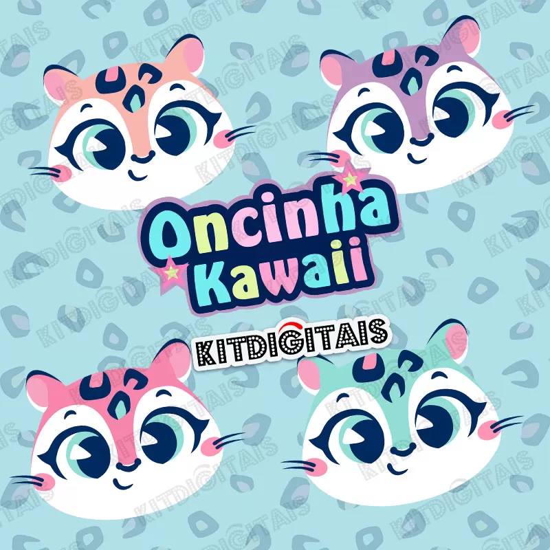 Onça Kawaii Clipart Png