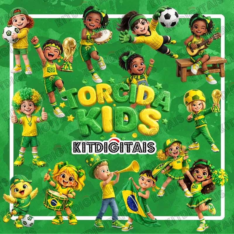 Copa do Mundo Kids PNG - Kit Digital kitdigitais