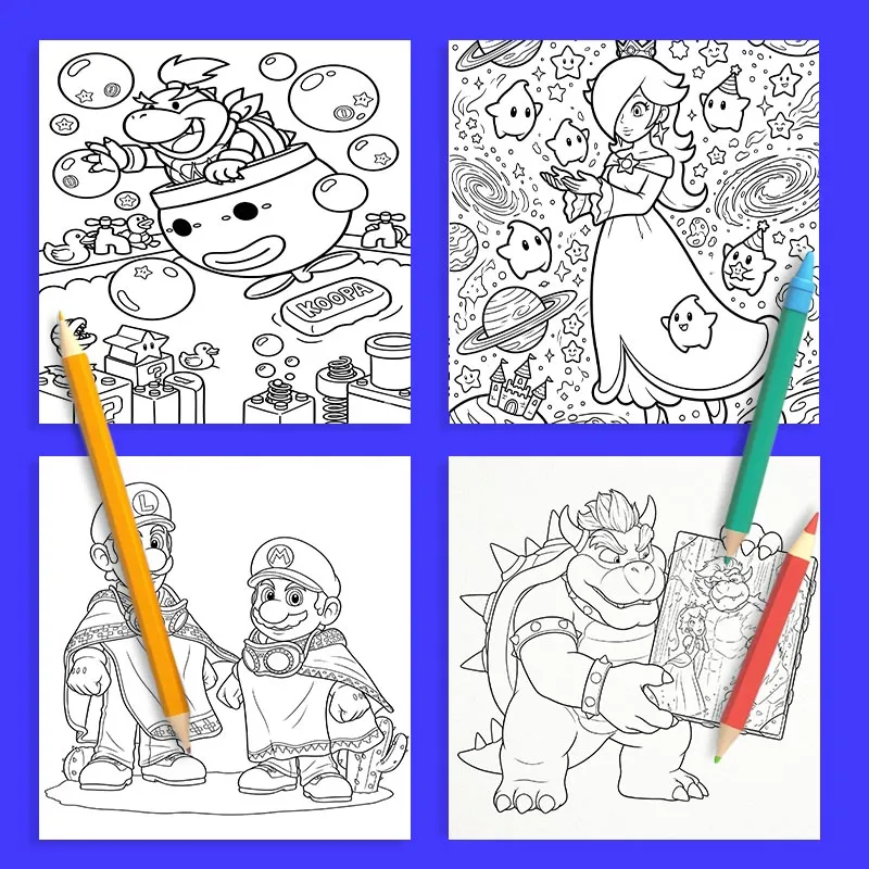 Miniatura 2 - Super Mario Galaxy Livro de Colorir