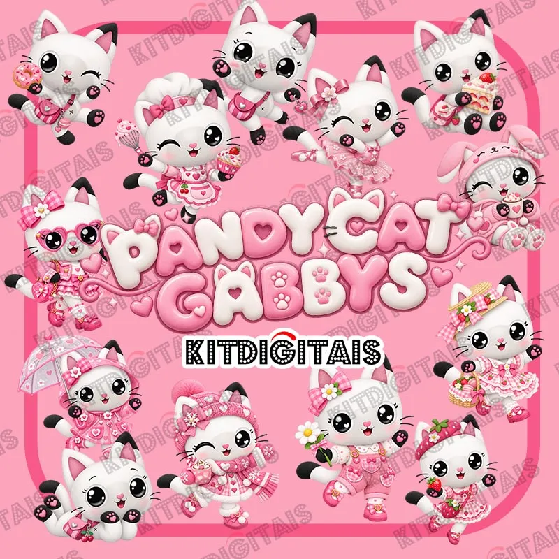 Pandy Gabbys Clipart - Kit Digital kitdigitais